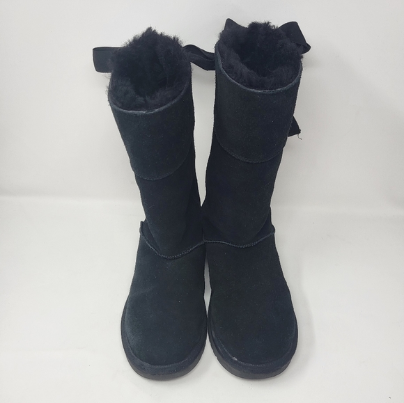 Koolaburra by UGG Women Size 6 Black Suede Andrah Tall Boots - Picture 2 of 9